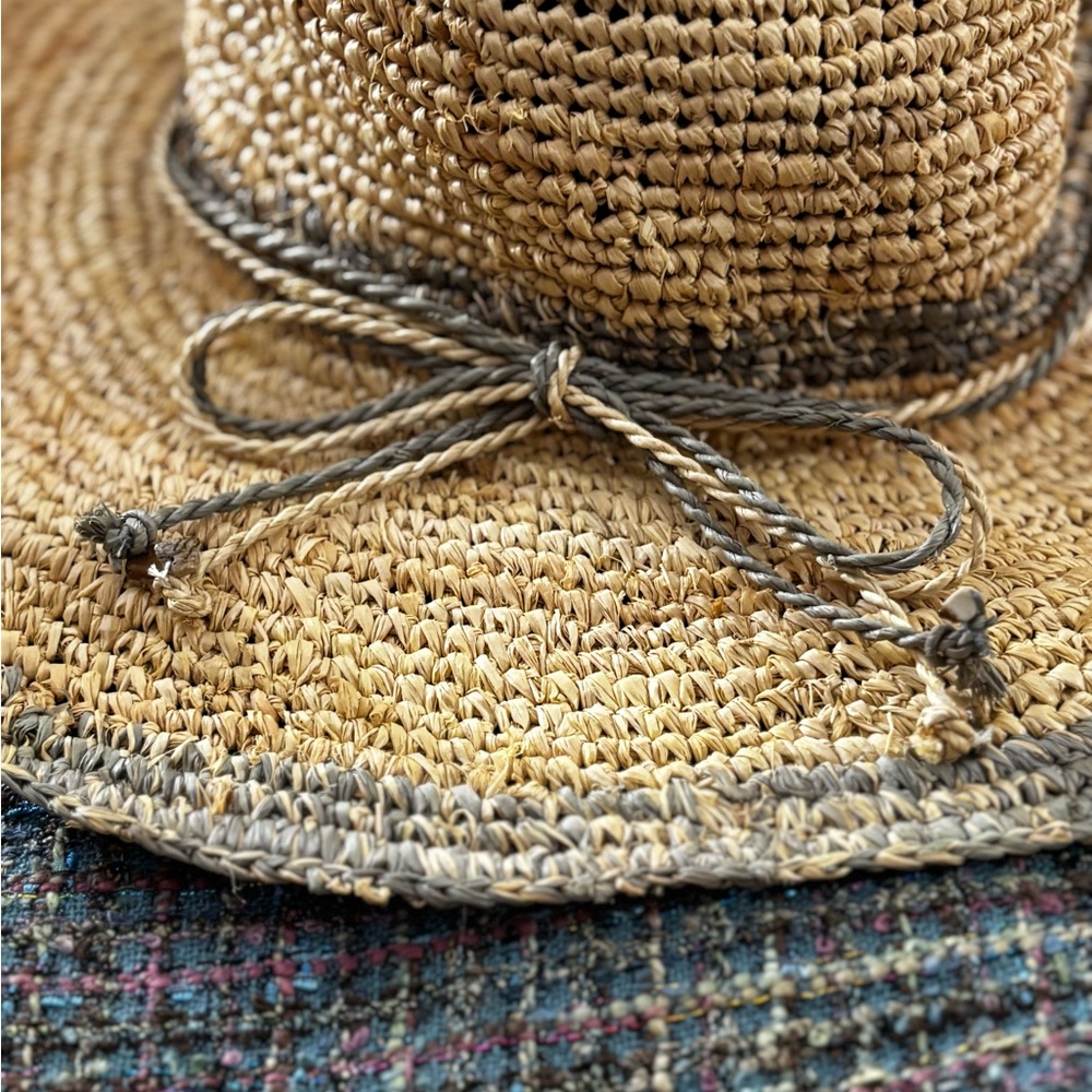 Wallaroo Camille Woven Straw Sun Hat in Natural Tan